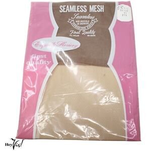 Vintage Nylon Stockings in Package Exquisite Hosiery 1 Pair Beige 9 1/2 -Hey Viv